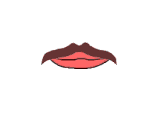 Gif animé bouche moustache